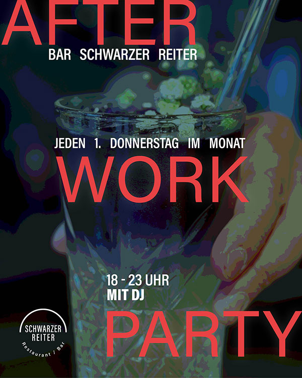 After work party Jeden ersten Donnerstag im Monat ab 18:00 Uhr